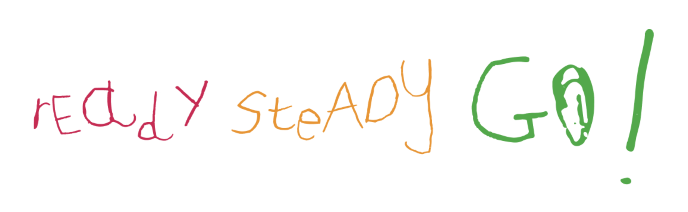 A screen grab from an Early years report by Theirworld, the screen shot reads "ready steady go" in childish handwriting