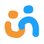 Consulting for results icon - a depiction of two conceptual figures holding hands